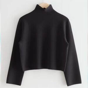 & Other Stories Black High Neck Sweater